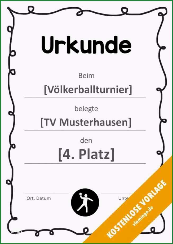 volkerball urkunde