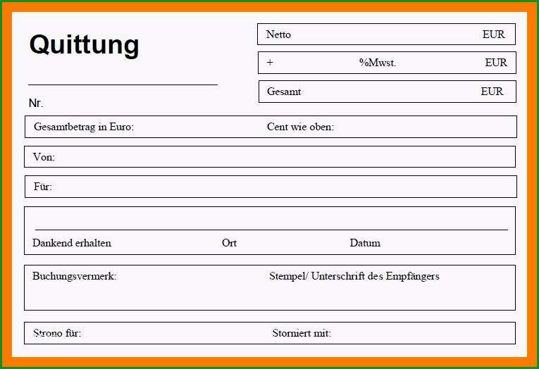 13 quittung kleinunternehmer vorlage