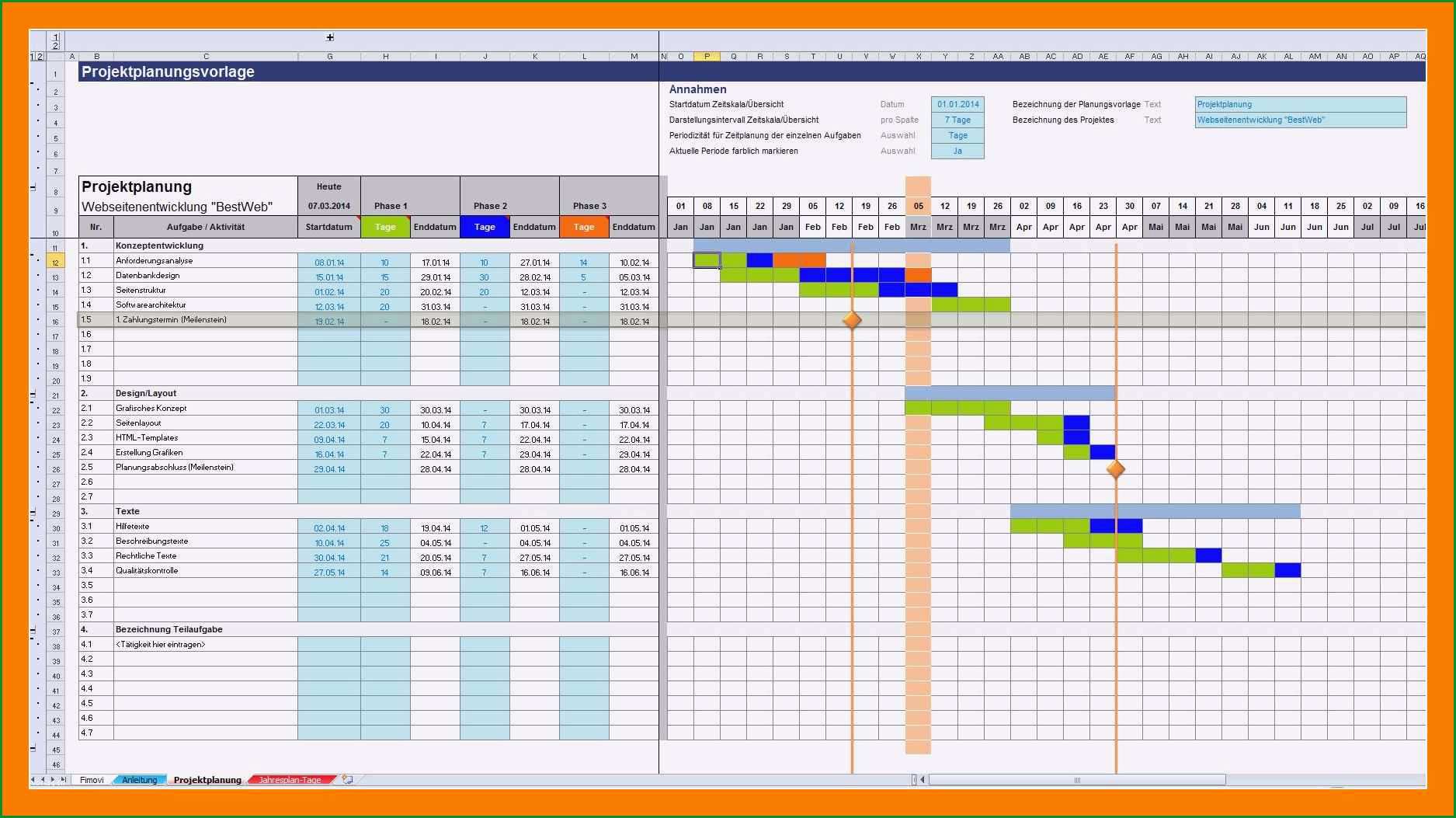 13 terminplan excel vorlage