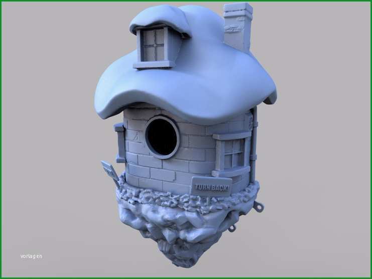 3D Vorlage Zwergenvogelhaus
