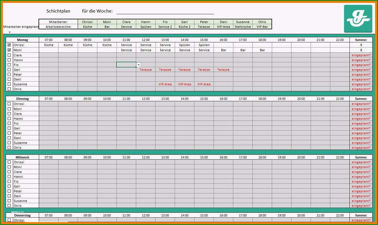 auslagenerstattung vorlage excel erstaunlich 9 excel schichtplan vorlage