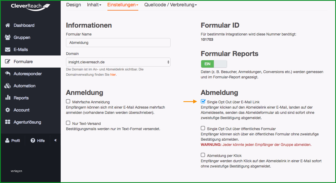 automatisches abmelde management