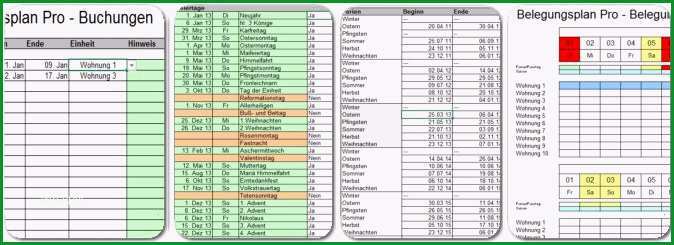 belegungsplan excel vorlage kostenlos