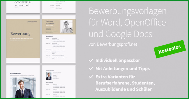 bewerbung muster vorlagen