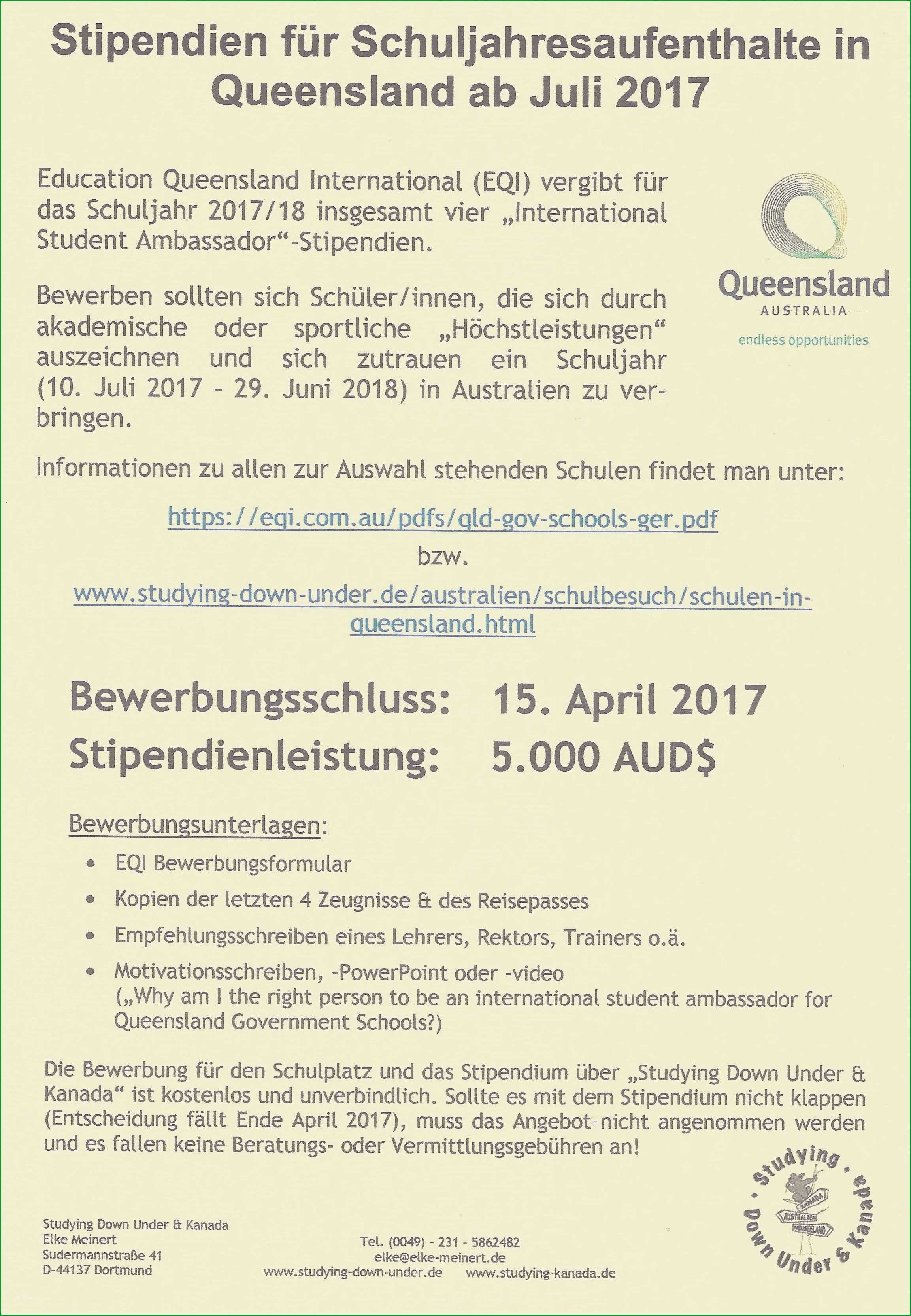 bewerbung stipendium muster