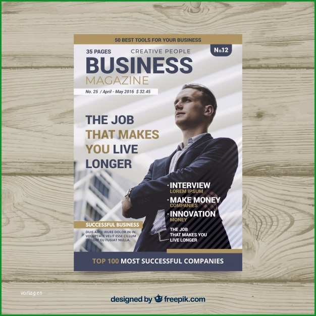 business magazin cover vorlage mit foto