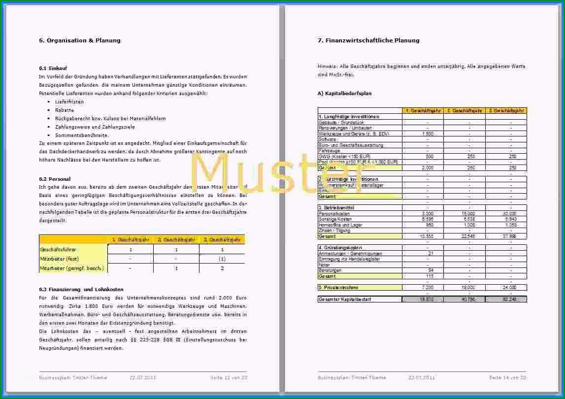 businessplan excel vorlage kostenlos