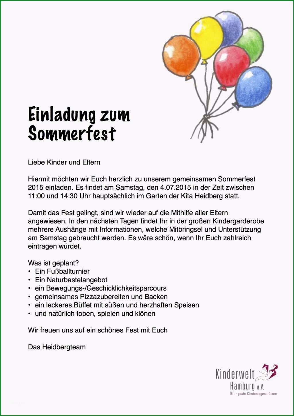 Beste Einladung Sommerfest Vorlage Kostenlos Für Sie Kostenlos Vorlagen