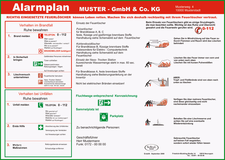 alarmplan muster