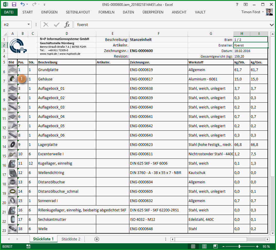 export von excel stuecklisten aus inventor