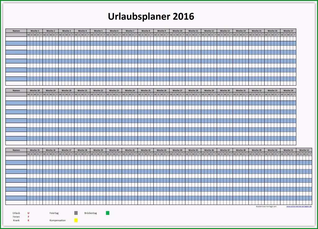 excel urlaubsplaner vorlage