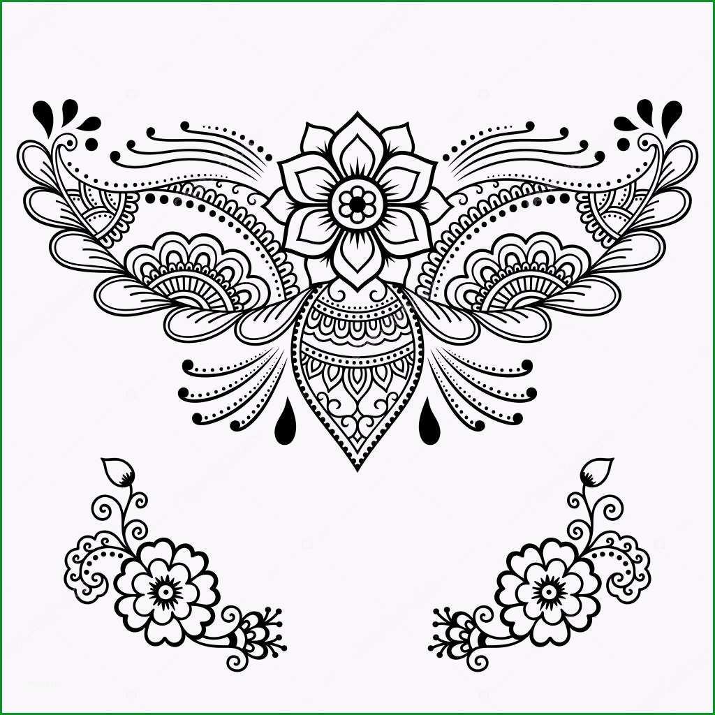 stock illustration henna tattoo flower template mehndi