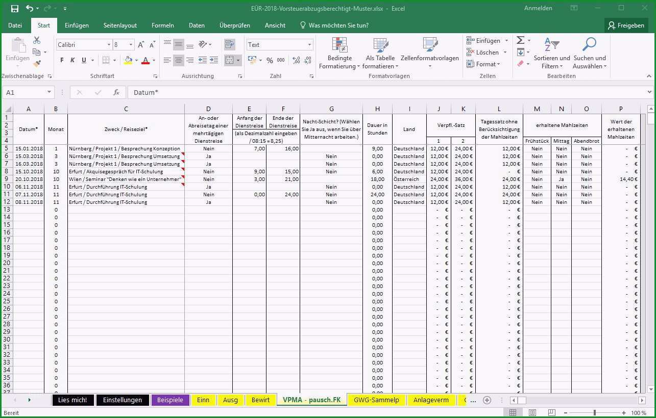 leistungsverzeichnis muster excel