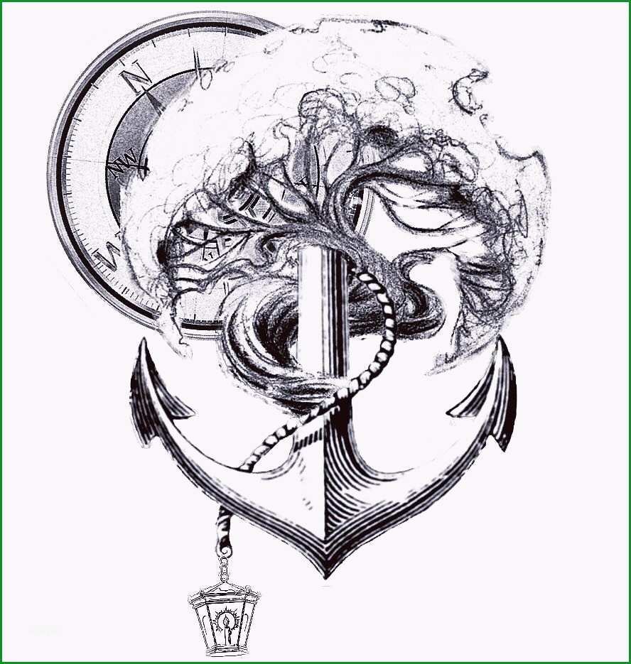 kompass anker tattoo vorlage genial my concept tattoo idea what you guys think tattoo tree anchor