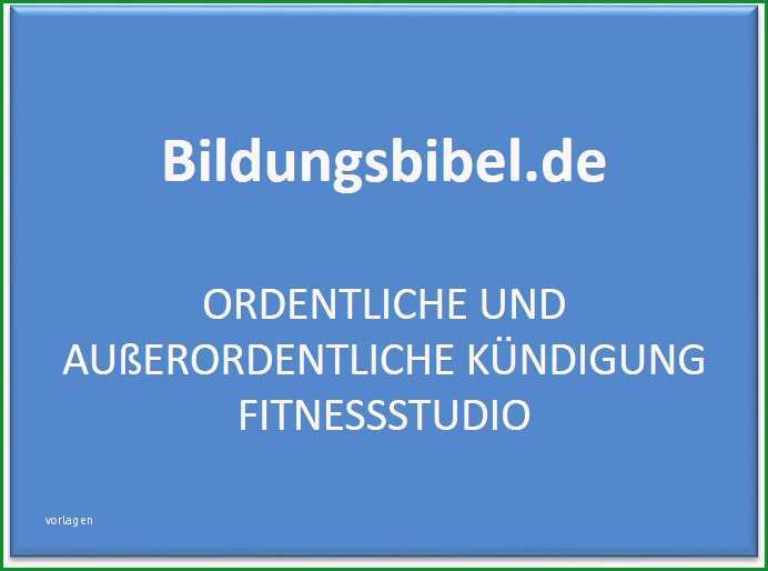 kuendigung fitnessstudio vorlage muster