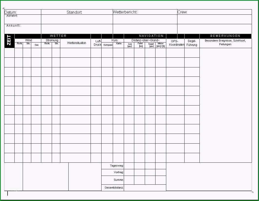 logbuch vorlage word