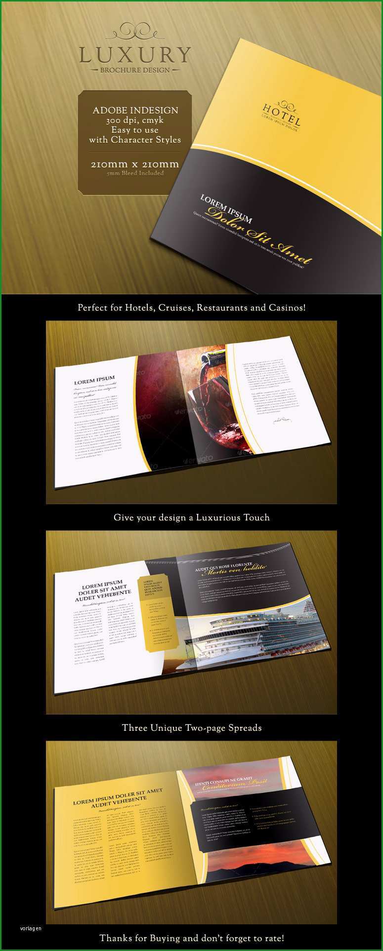 luxury 8 page brochure design in indesign