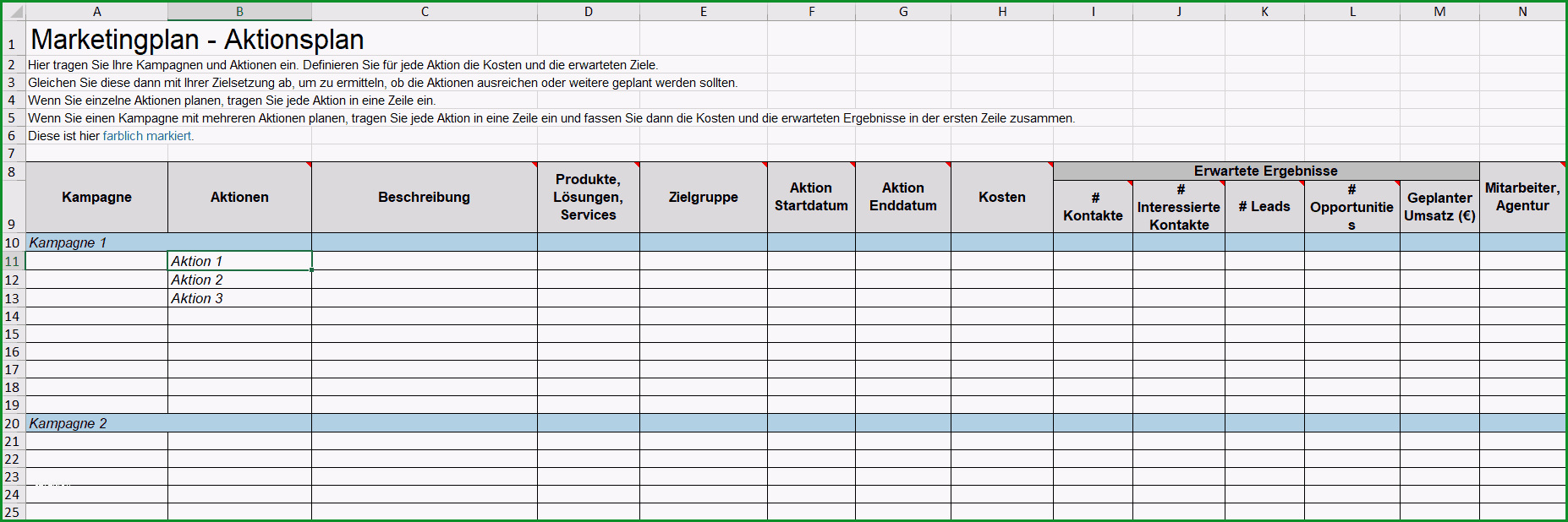 marketingplan 2019 vorlage