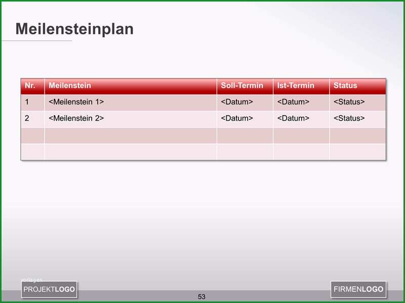 meilensteinplan projektmanagement vorlage in powerpoint zum