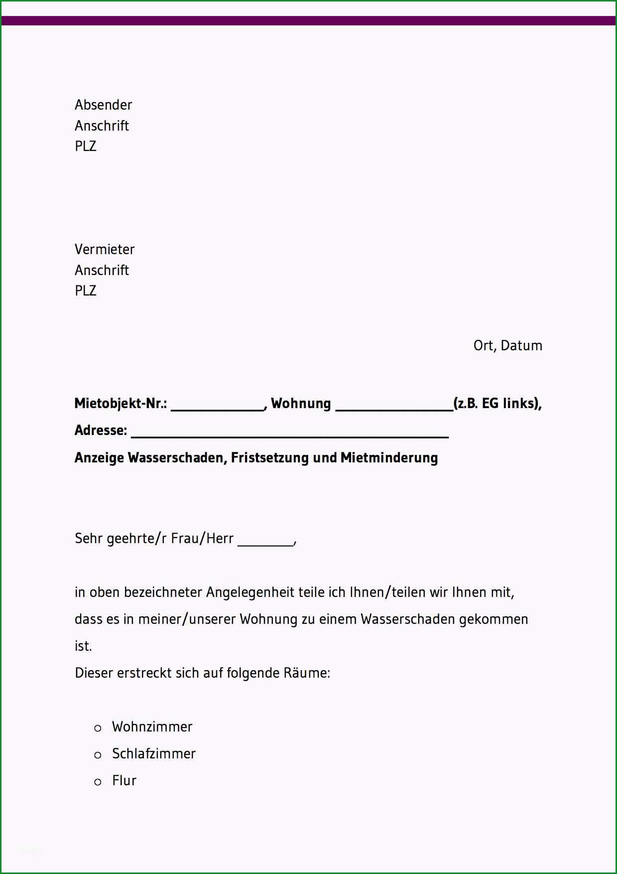 mietminderung vorlagen