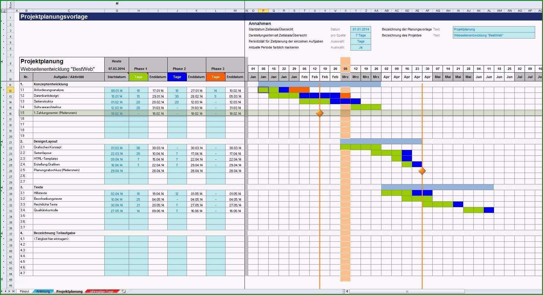 projekt planen vorlage best of excel projektplanungstool pro zum