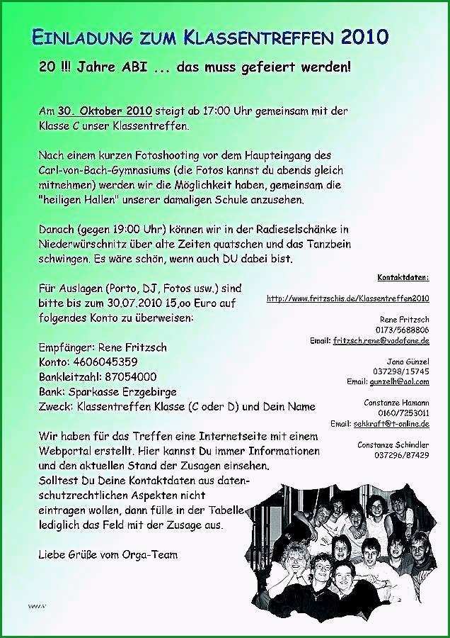 schon vorlage klassentreffen einladung und 1 4 muster einladung klassentreffen kostenlos