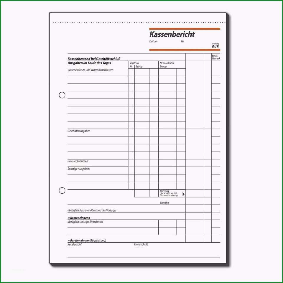 sigel formularbuch ka515 kassenbericht