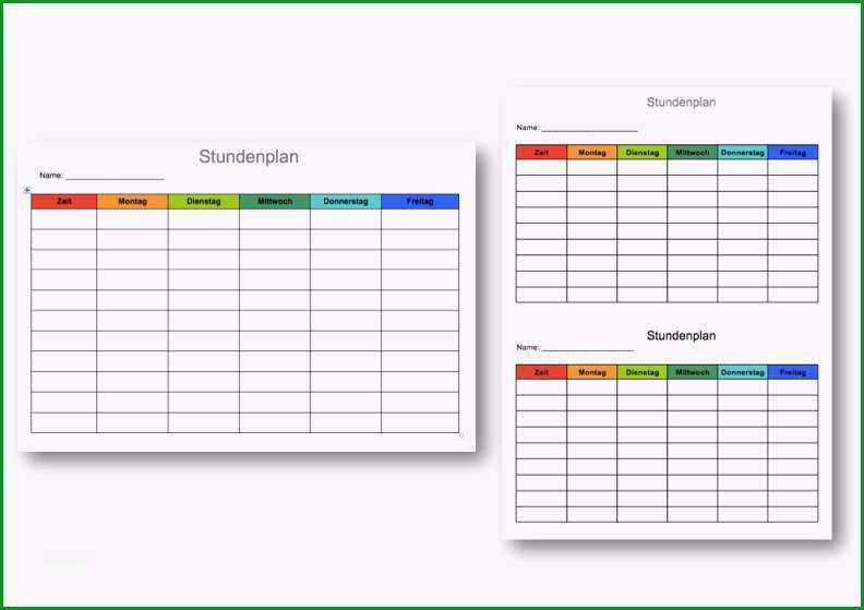 stundenplan vorlage