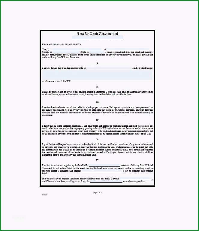 testament vorlage pdf basic will and testament template free elegant free illinois last will and
