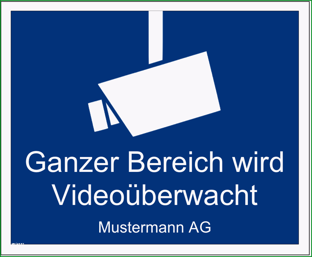 videoueberwachung hinweisschild gratis word