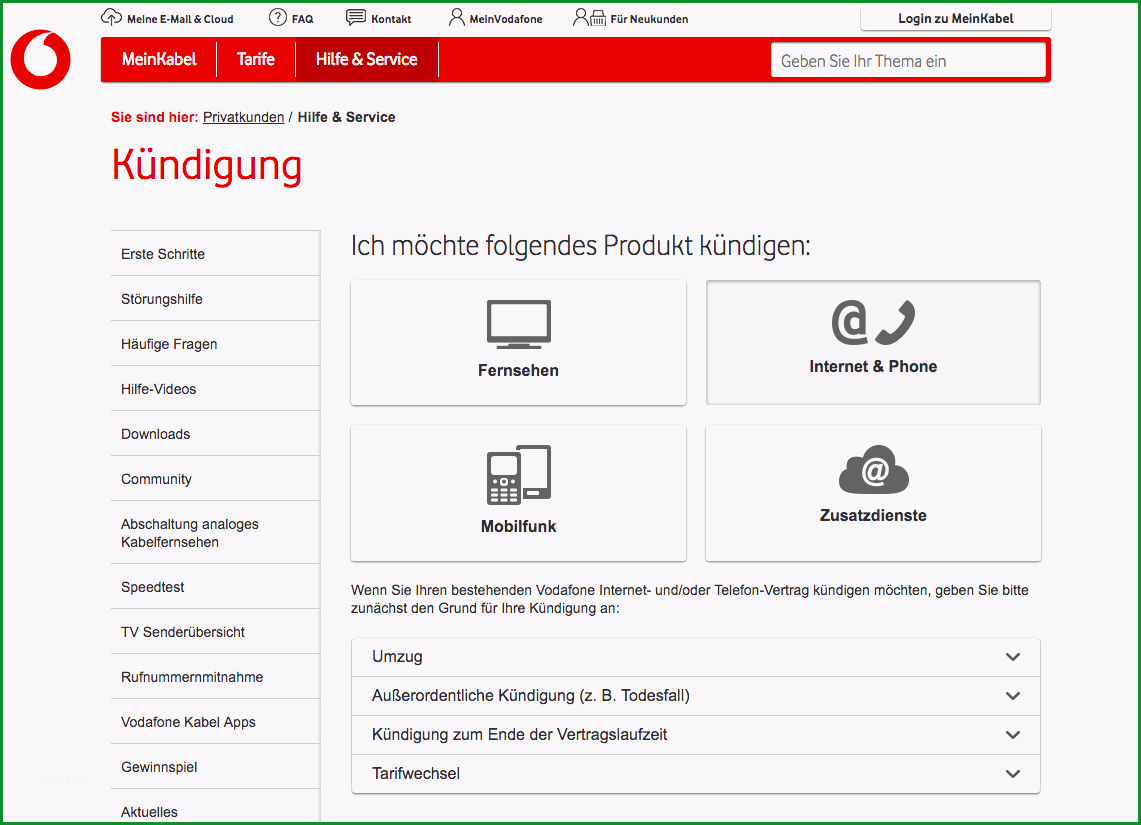 Atemberaubend Vodafone Kabel Deutschland Kündigen ? Anleitung Und Vorlage