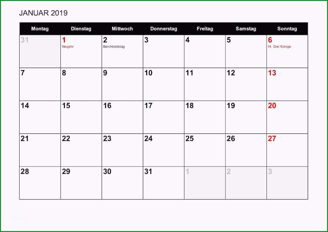 Vorlage 10 Wochenkalender 2018 als PDFVorlage Hochformat