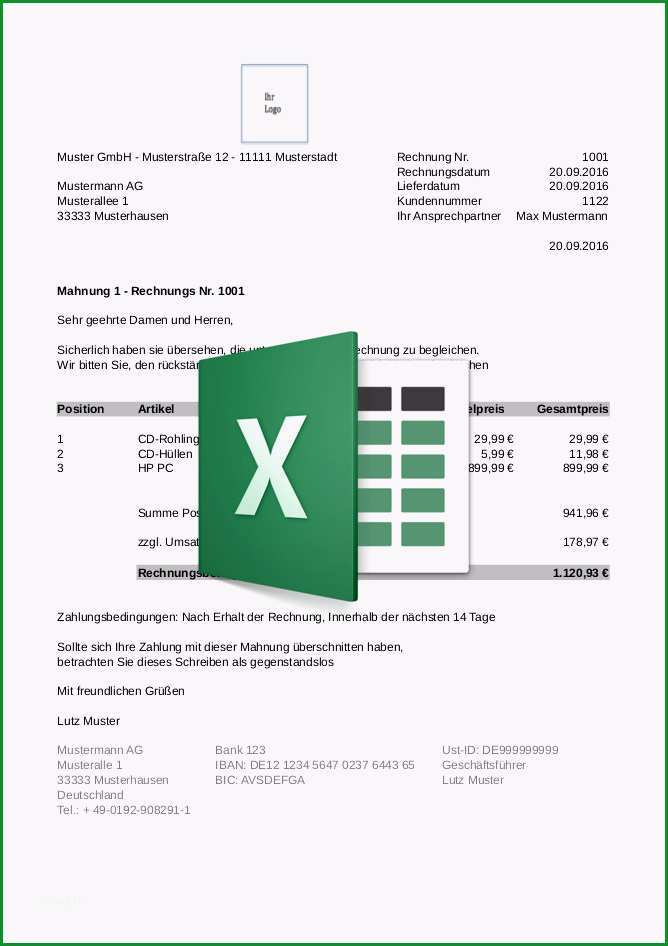 vorlage leistungsverzeichnis excel