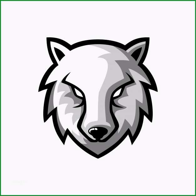 wilder wolf maskottchen logo design vorlage