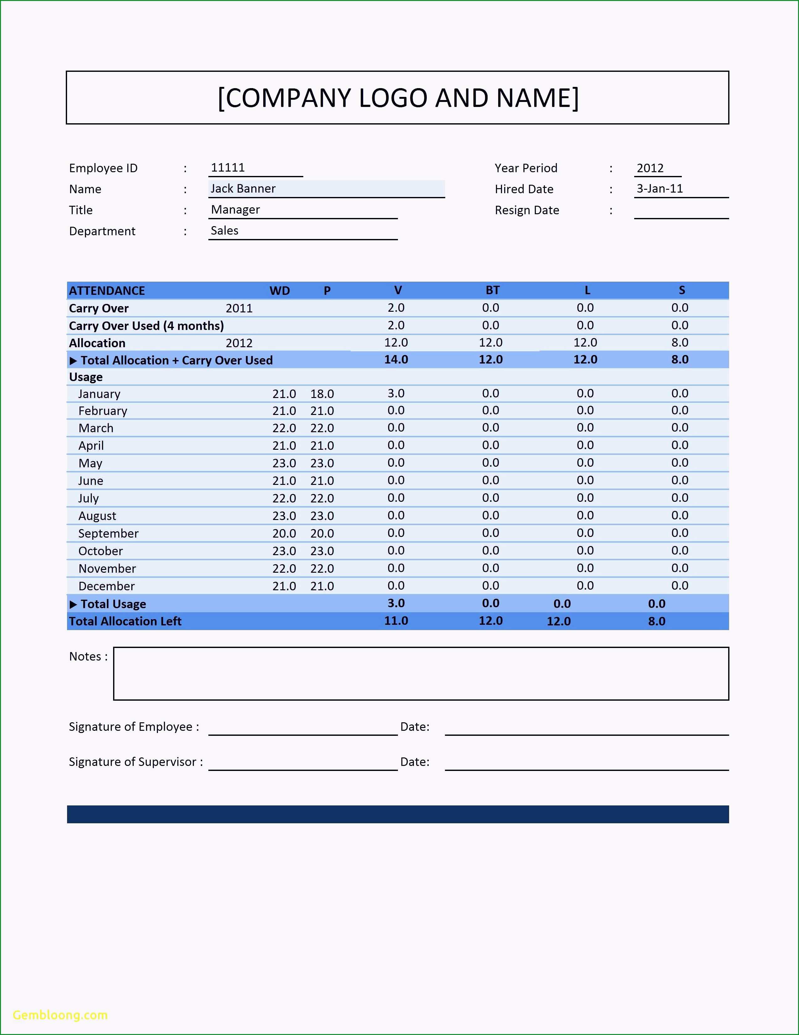 zeitnachweis excel