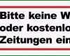 Außergewöhnlich 10x Bitte Keine Werbung Oder Kostenlose Zeitungen