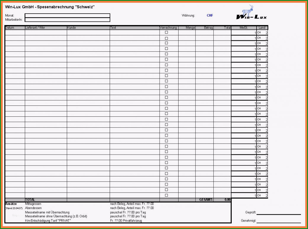 13 spesenabrechnung lkw fahrer vorlage