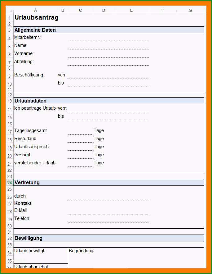 13 urlaubsantrag vorlage pdf