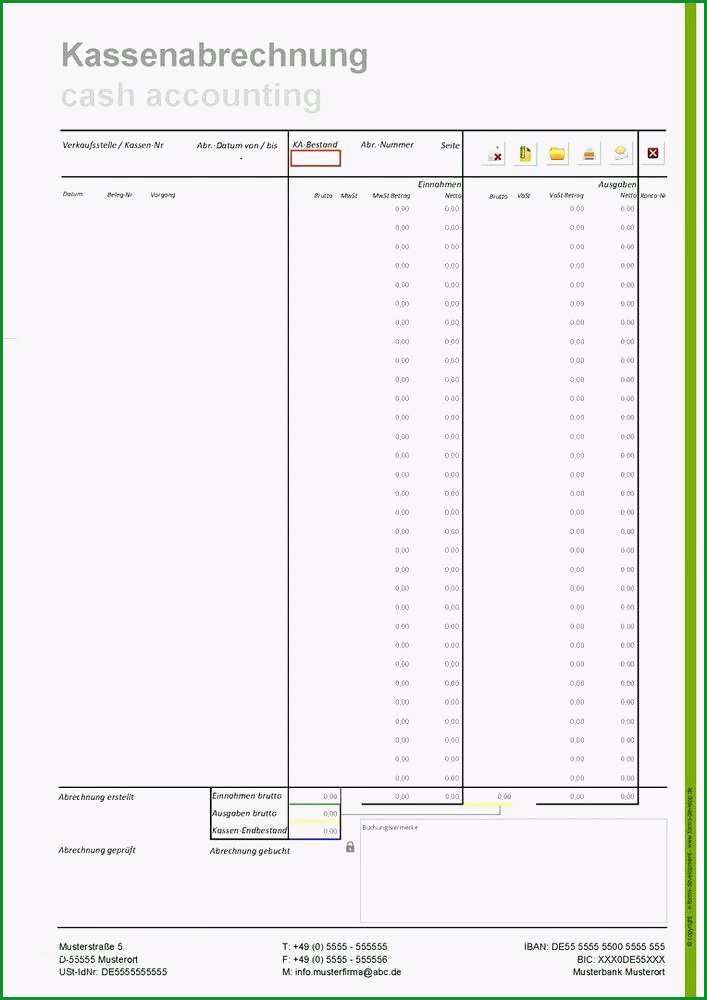 15 kassenbuch vorlage zum ausdrucken