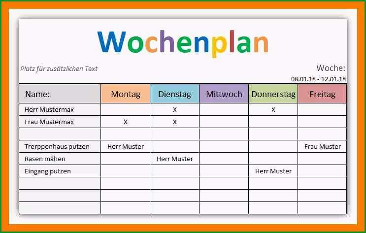 15 wochenplan essen vorlage