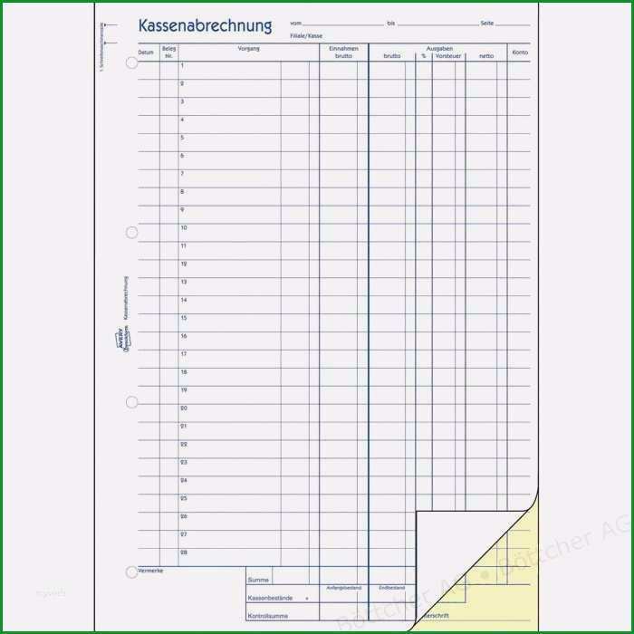 20 kassenbuch vorlage zweckform