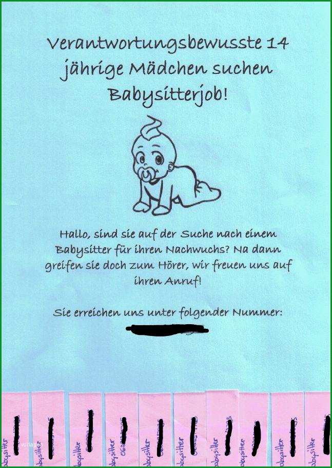 Außergewöhnlich Babysitten Flyer Arbeit Baby Babysitting