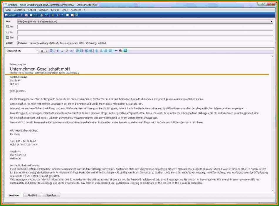 brilliant bewerbungsanschreiben in email beispiel 77