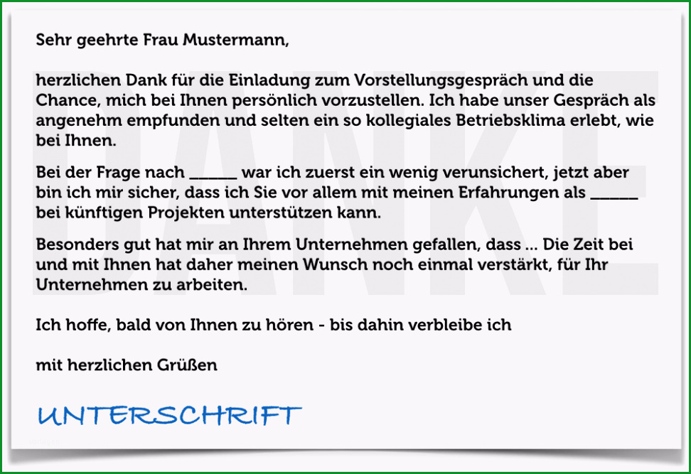 dankschreiben