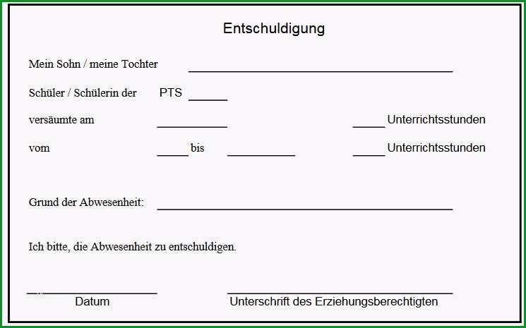 entschuldigung schule vorlage krank angenehm s polytechnische schule oberndorf