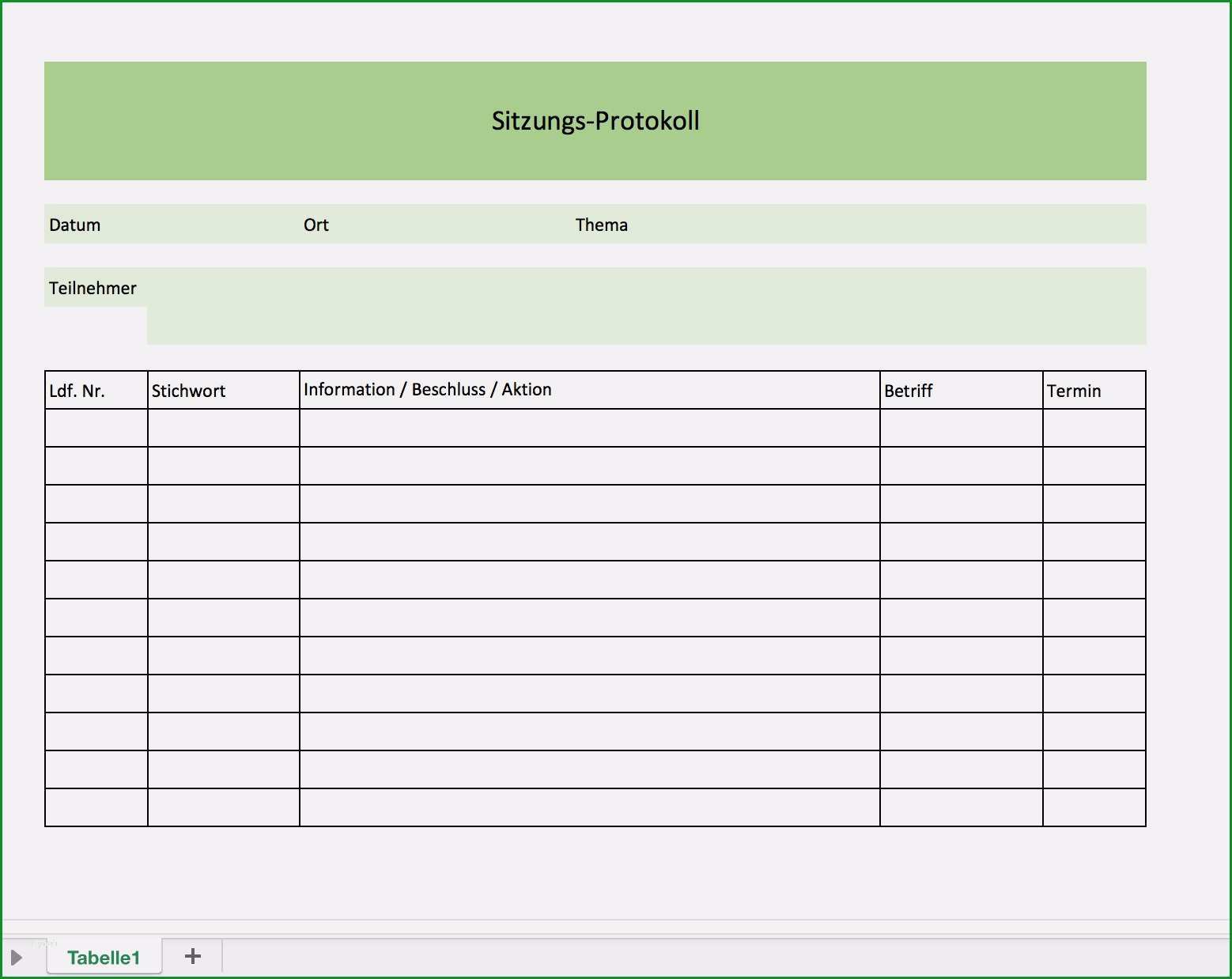 excel vorlage besprechungsprotokoll erstaunlich protokollvorlage als muster