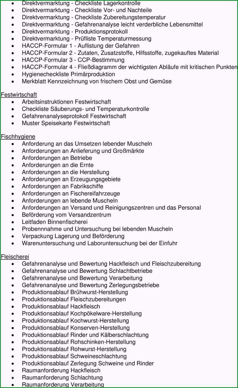 Gesamtinhaltsverzeichnis haccp umsetzung des neuen hygienerechts in der praxis