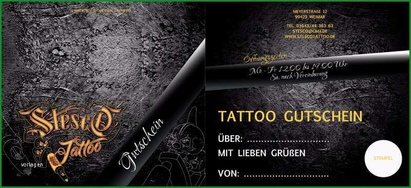 gutschein vorlage kostenlos ausdrucken tattoo picture 2