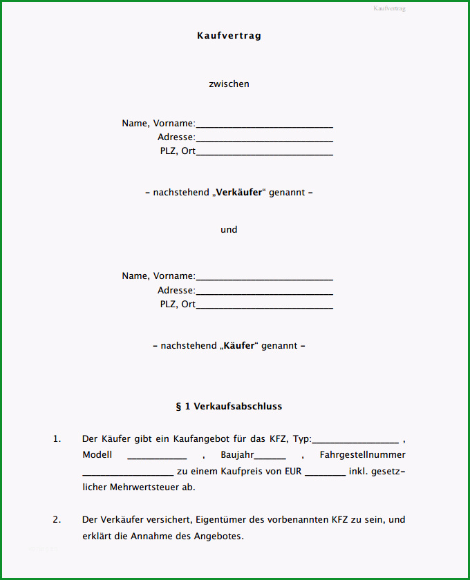 kaufvertrag fuer motorrad kfz verkaeufersicht