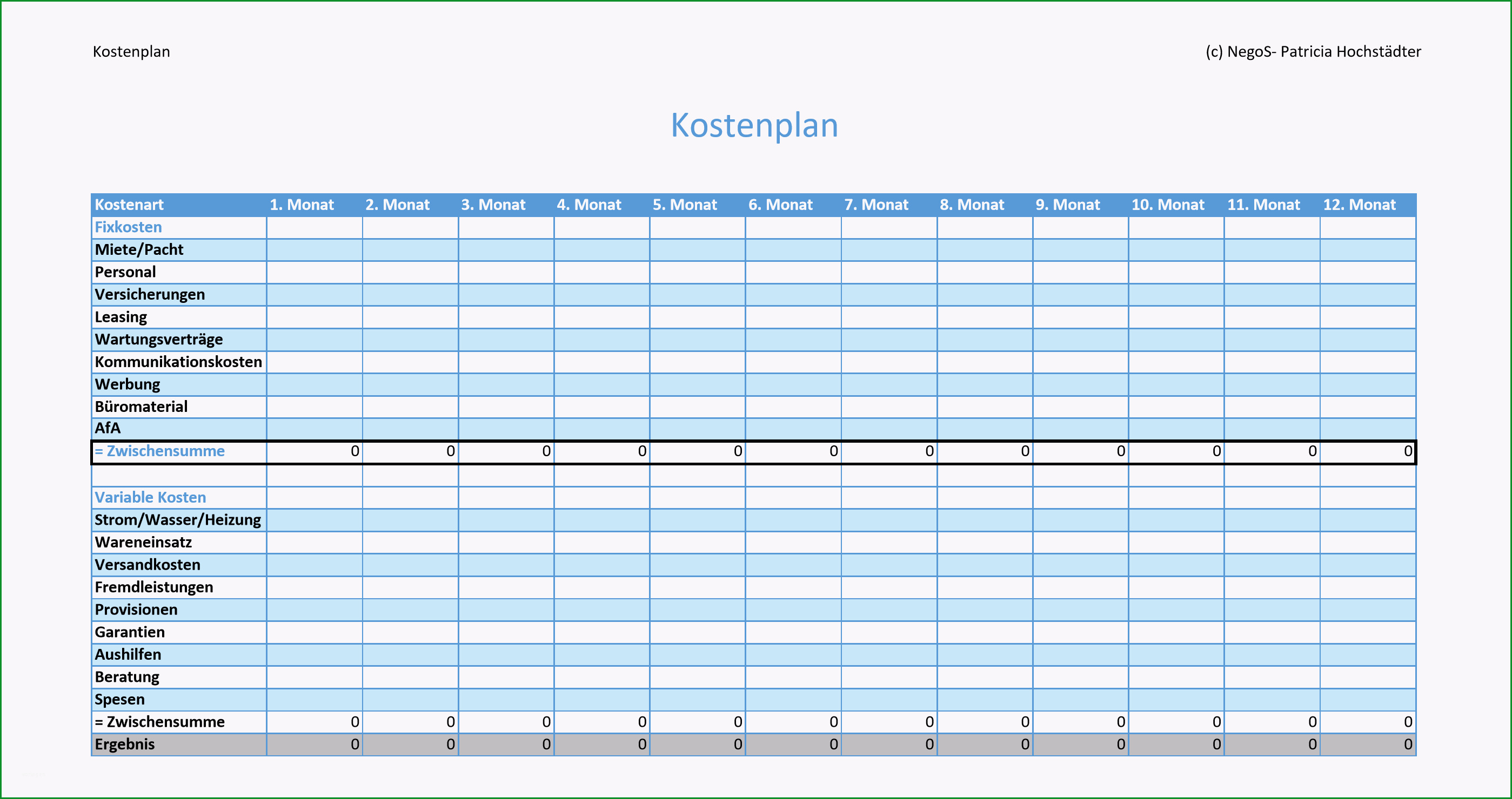 kostenplan